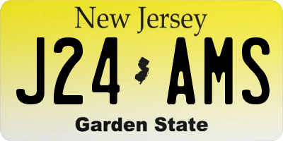 NJ license plate J24AMS