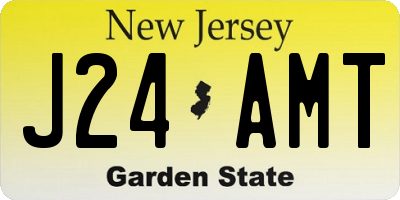 NJ license plate J24AMT