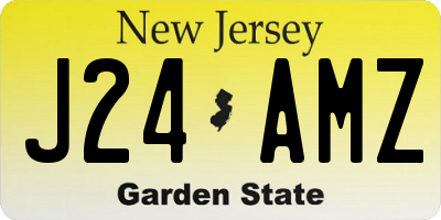 NJ license plate J24AMZ