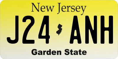 NJ license plate J24ANH