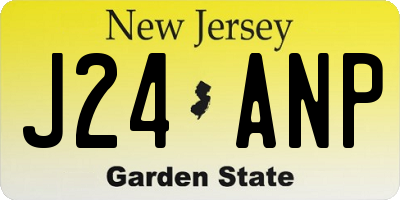 NJ license plate J24ANP