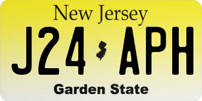 NJ license plate J24APH