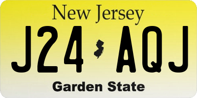 NJ license plate J24AQJ