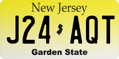NJ license plate J24AQT