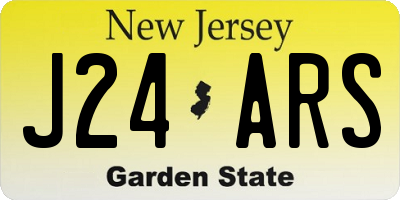 NJ license plate J24ARS