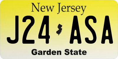 NJ license plate J24ASA