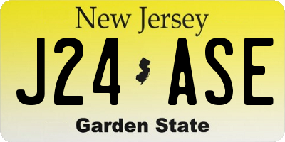 NJ license plate J24ASE