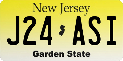 NJ license plate J24ASI