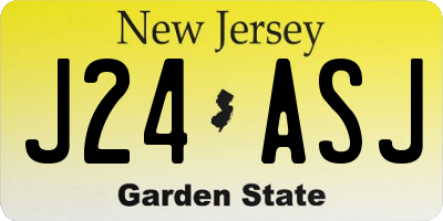 NJ license plate J24ASJ