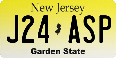 NJ license plate J24ASP
