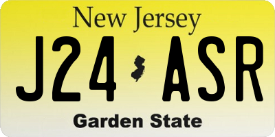 NJ license plate J24ASR