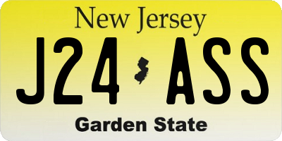 NJ license plate J24ASS