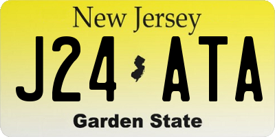 NJ license plate J24ATA