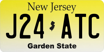NJ license plate J24ATC