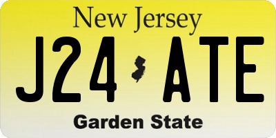 NJ license plate J24ATE