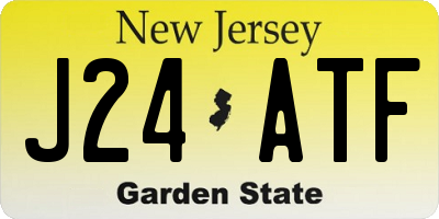 NJ license plate J24ATF