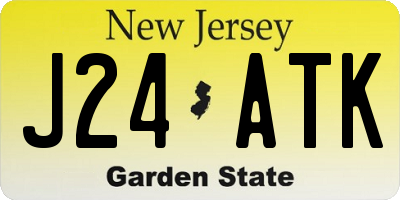 NJ license plate J24ATK