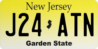 NJ license plate J24ATN