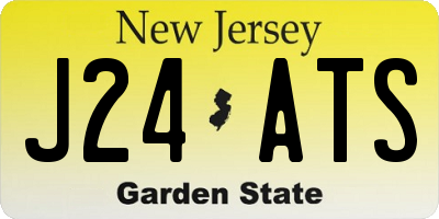 NJ license plate J24ATS