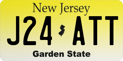 NJ license plate J24ATT