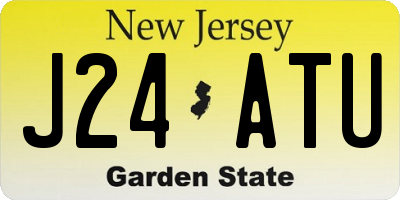 NJ license plate J24ATU