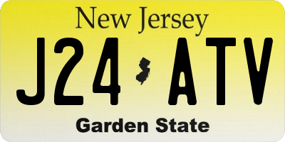 NJ license plate J24ATV