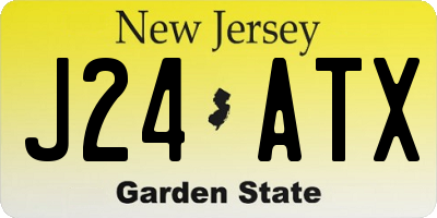 NJ license plate J24ATX