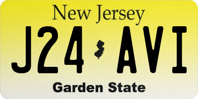 NJ license plate J24AVI