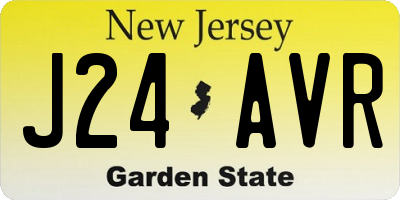 NJ license plate J24AVR