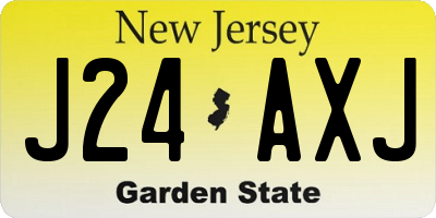 NJ license plate J24AXJ