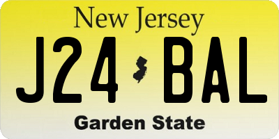 NJ license plate J24BAL