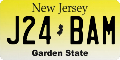 NJ license plate J24BAM