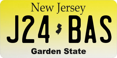 NJ license plate J24BAS