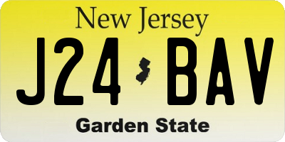 NJ license plate J24BAV