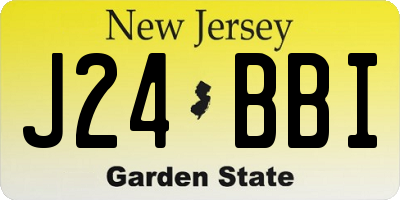 NJ license plate J24BBI