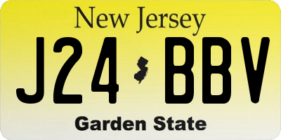 NJ license plate J24BBV