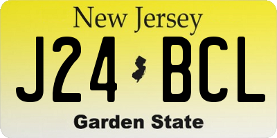 NJ license plate J24BCL