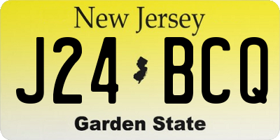 NJ license plate J24BCQ