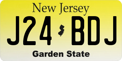 NJ license plate J24BDJ