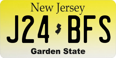 NJ license plate J24BFS
