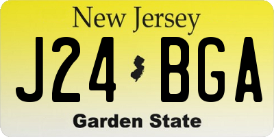 NJ license plate J24BGA