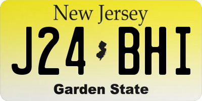 NJ license plate J24BHI
