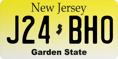 NJ license plate J24BHO