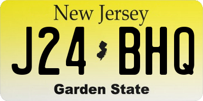 NJ license plate J24BHQ