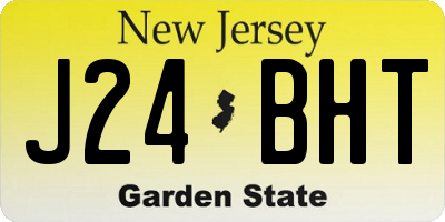 NJ license plate J24BHT