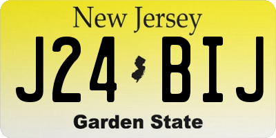 NJ license plate J24BIJ