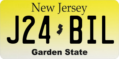 NJ license plate J24BIL