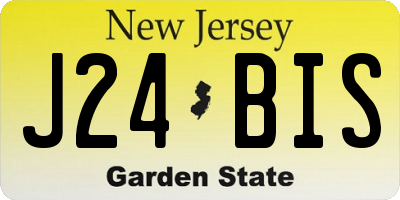 NJ license plate J24BIS