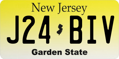 NJ license plate J24BIV