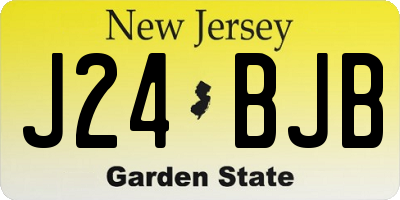 NJ license plate J24BJB